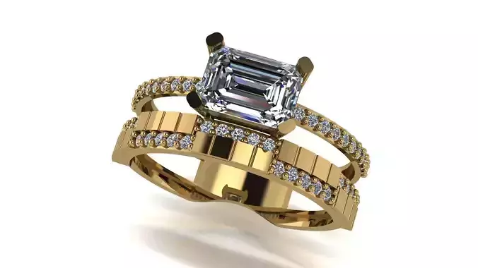 Ring wedding ring two in one engagement assembled 79