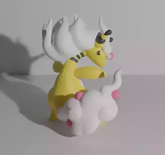 Mega Ampharos pokemon 3D print model