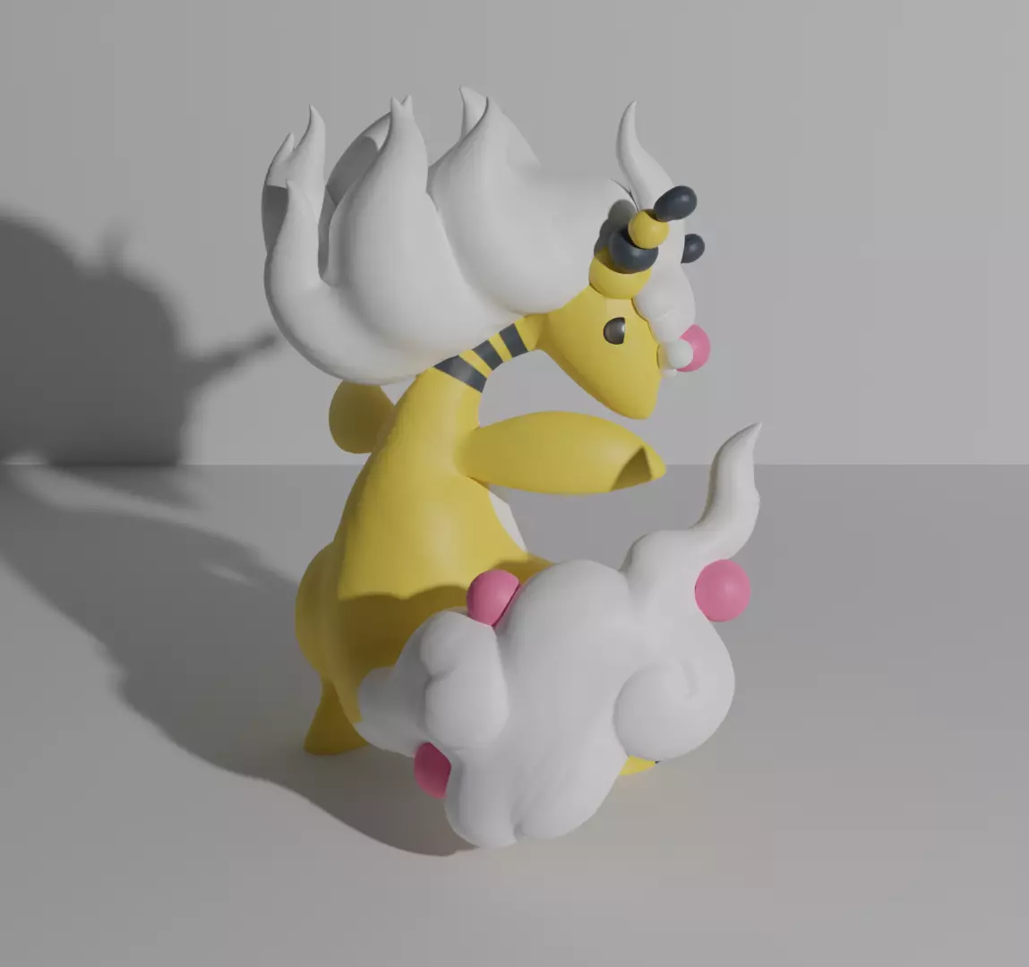 Mega Ampharos pokemon 3D print model 3D print model_0
