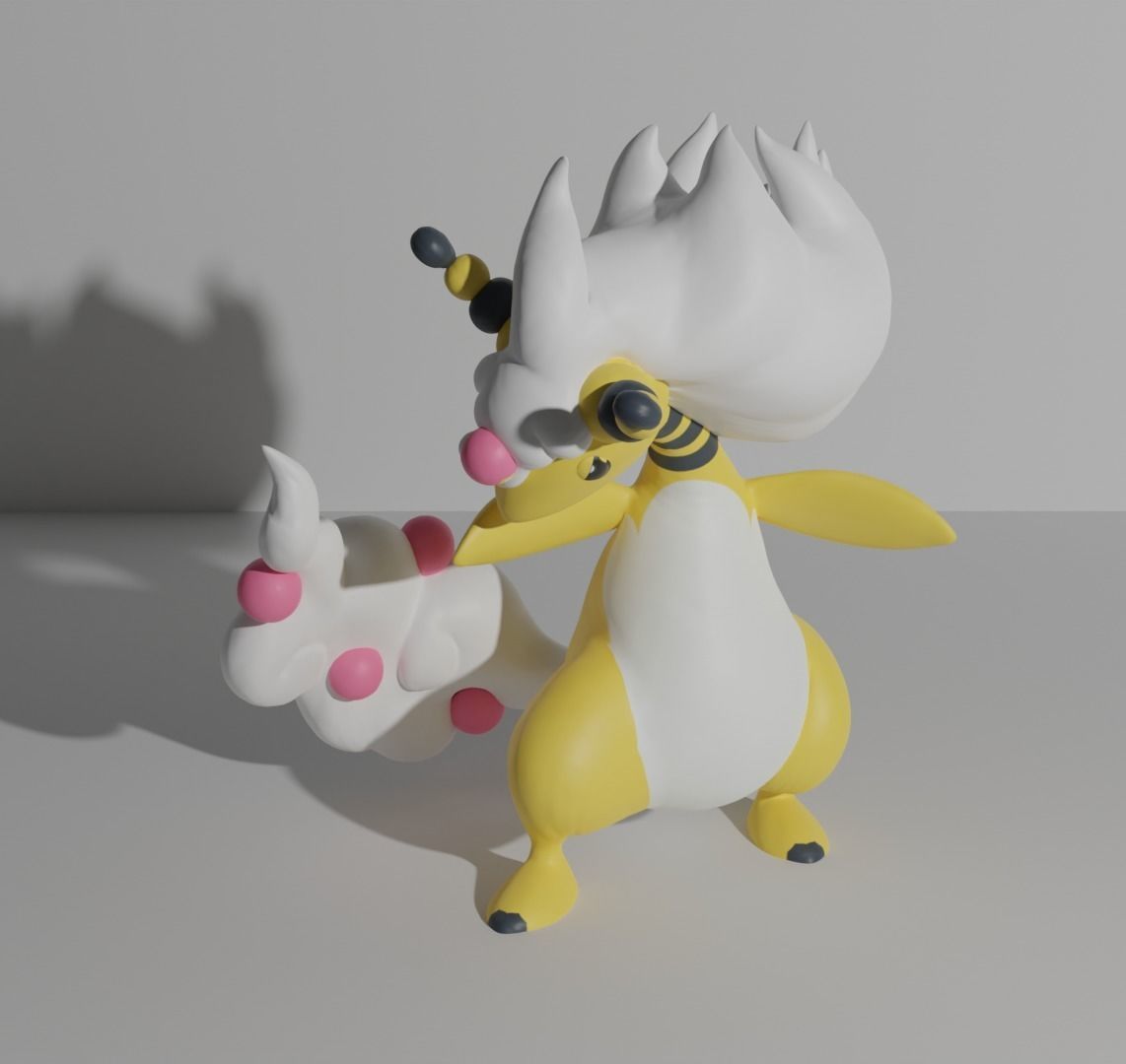 Mega Ampharos pokemon 3D print model 3D print model_4