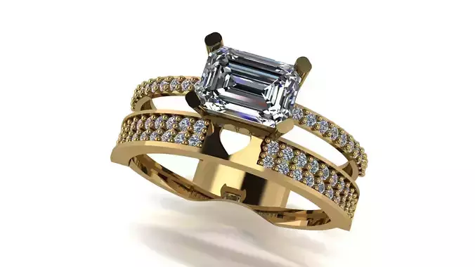 Ring wedding ring two in one engagement assembled 82