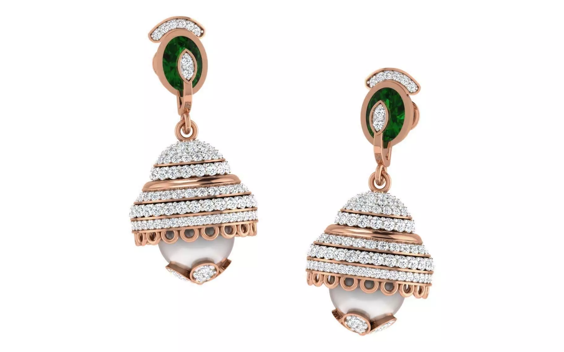 Women earrings 3dm render detail 3D print model
