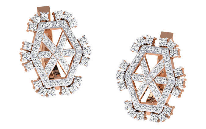 Women earrings 3dm render detail 3D print model