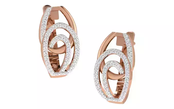 Women earrings 3dm render detail