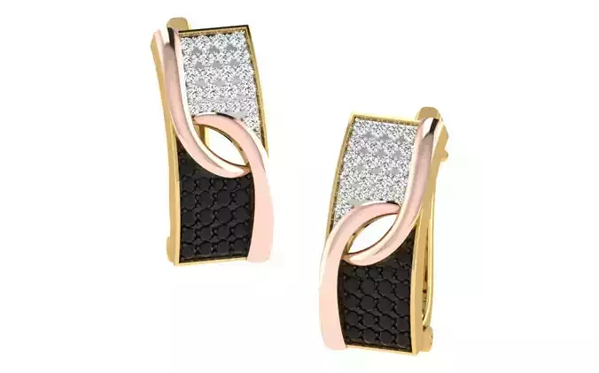 Women earrings 3dm render detail