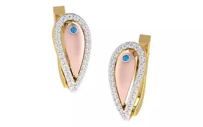 Women earrings 3dm render detail