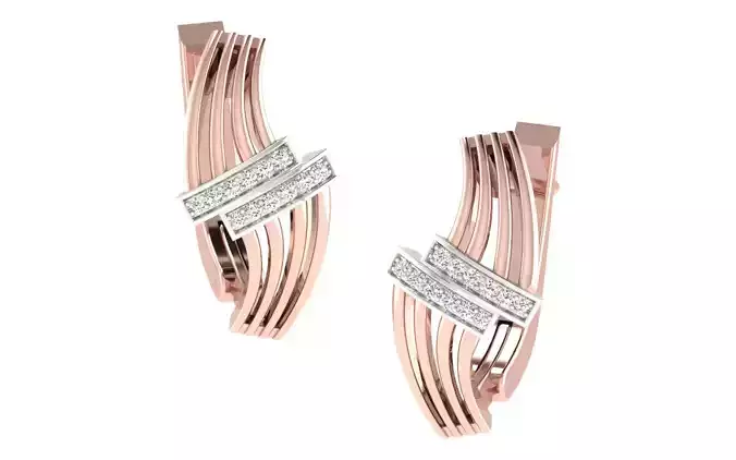 Women earrings 3dm render detail