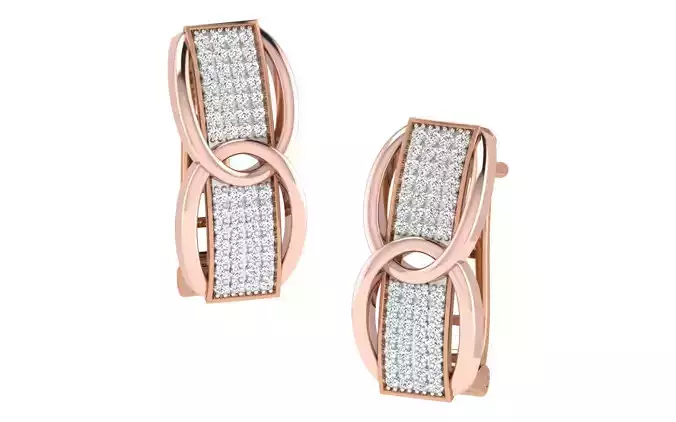 Women earrings 3dm render detail