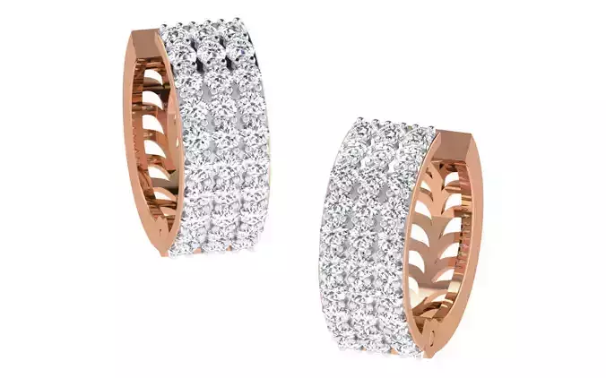 Women earrings 3dm render detail