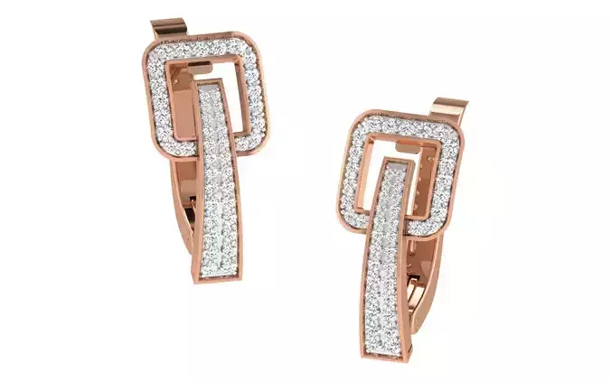 Women earrings 3dm render detail