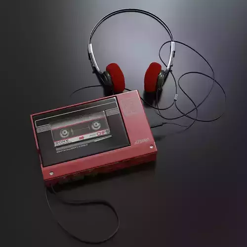 Rare stereo cassette player 3D model