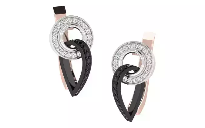 Women earrings 3dm render detail