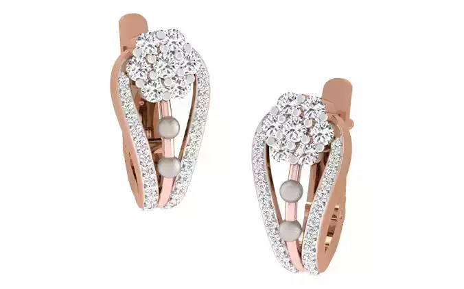 Women earrings 3dm render detail