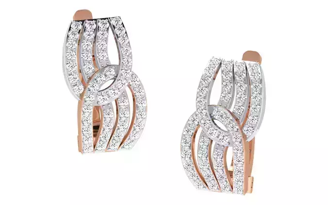 Women earrings 3dm render detail