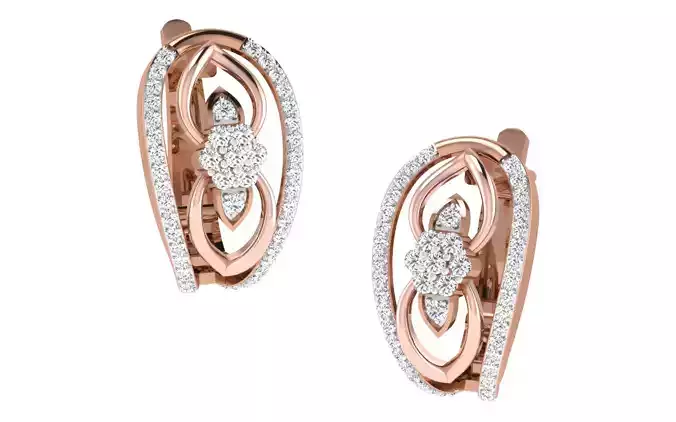 Women earrings 3dm render detail