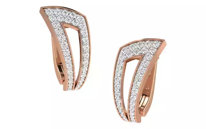 Women earrings 3dm render detail