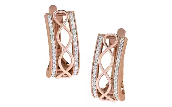 Women earrings 3dm render detail