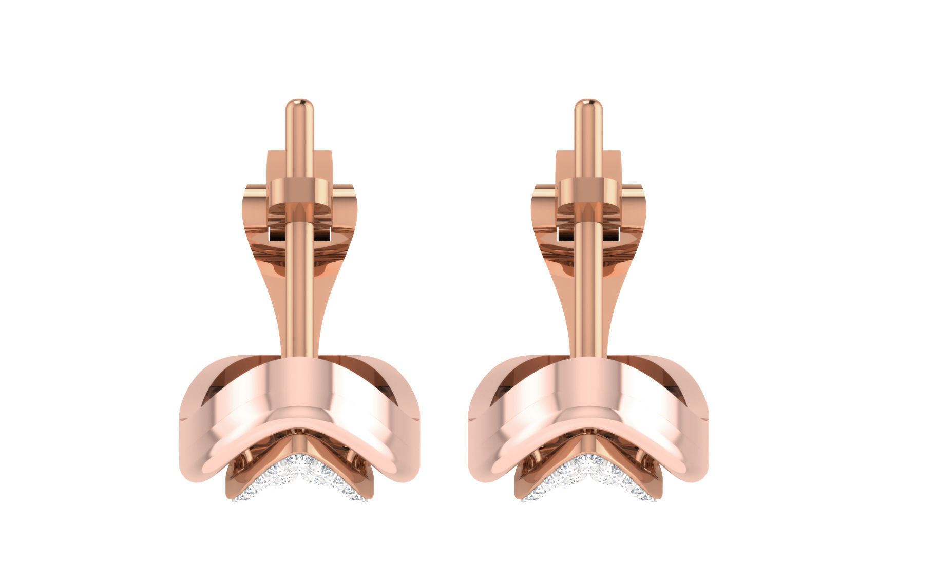 Women earrings 3dm render detail 3D print model_5