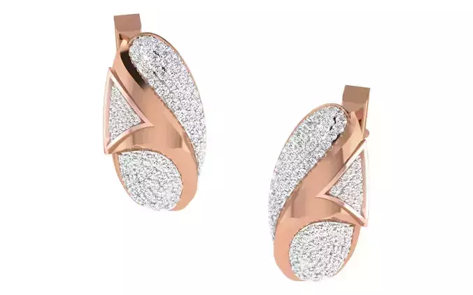Women earrings 3dm render detail
