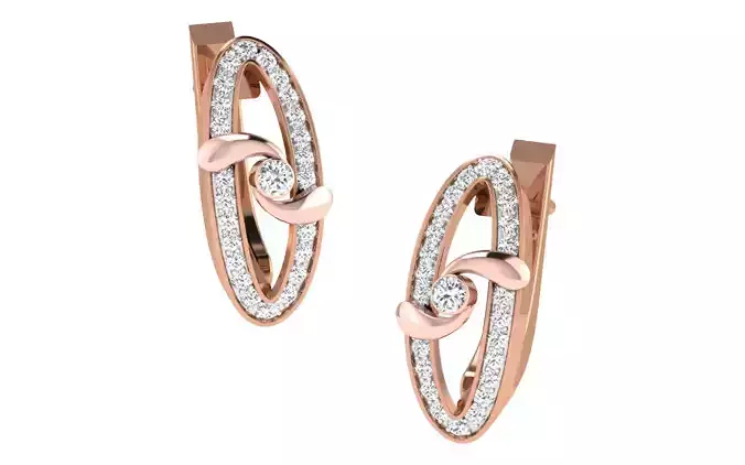 Women earrings 3dm render detail