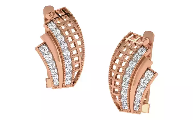 Women earrings 3dm render detail