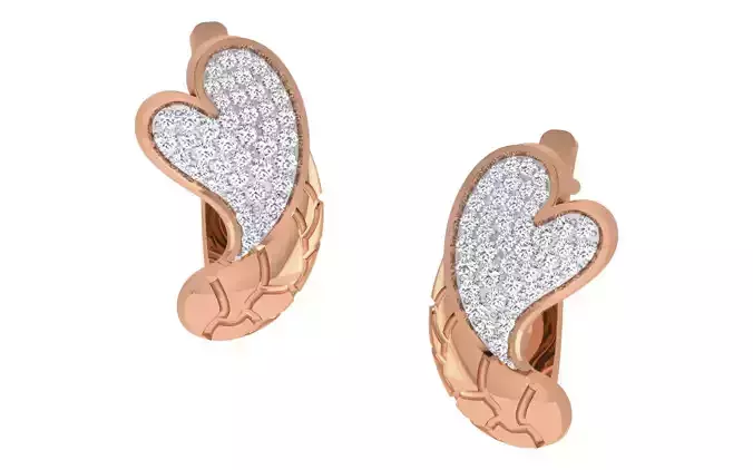 Women earrings 3dm render detail