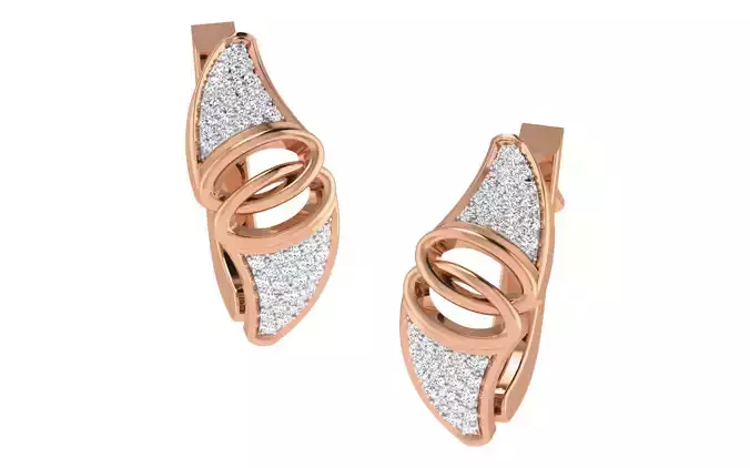 Women earrings 3dm render detail