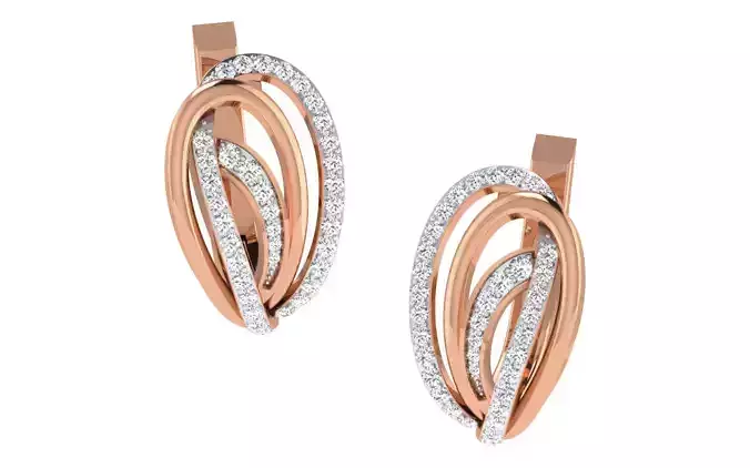 Women earrings 3dm render detail