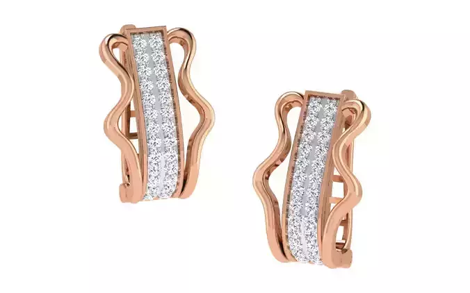 Women earrings 3dm render detail