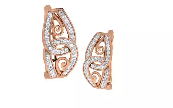 Women earrings 3dm render detail