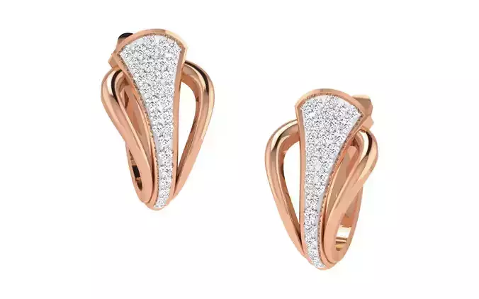 Women earrings 3dm render detail