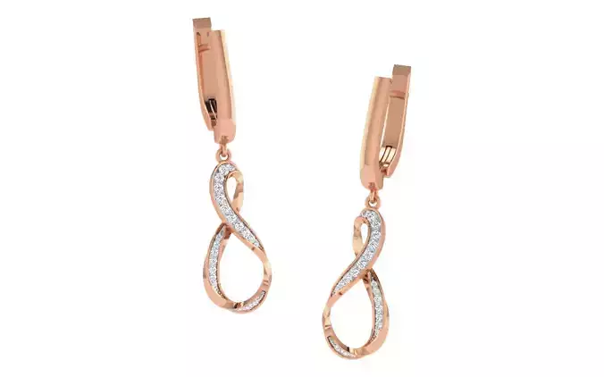 Women earrings 3dm render detail