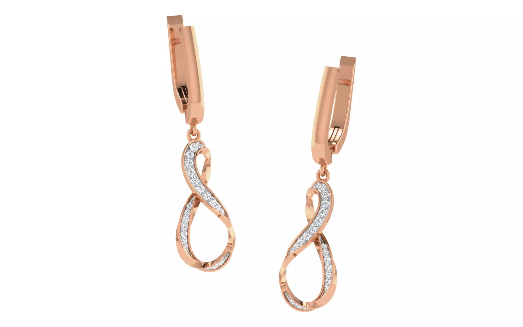 Women earrings 3dm render detail 3D print model