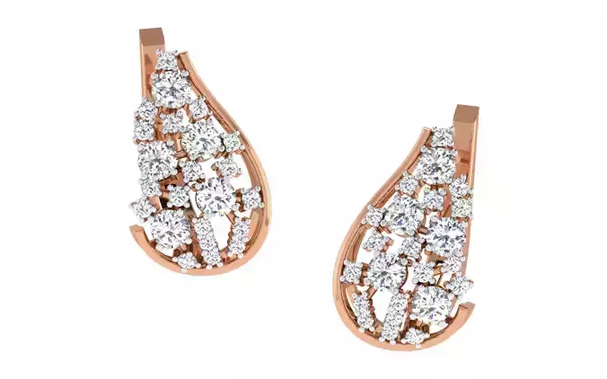 Women earrings 3dm render detail