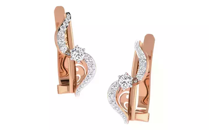 Women earrings 3dm render detail