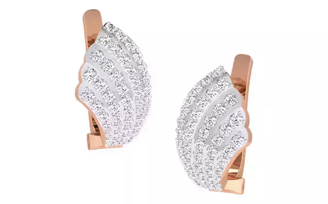 Women earrings 3dm render detail