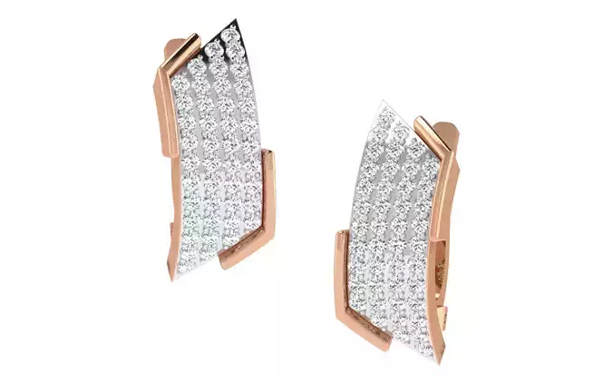 Women earrings 3dm render detail