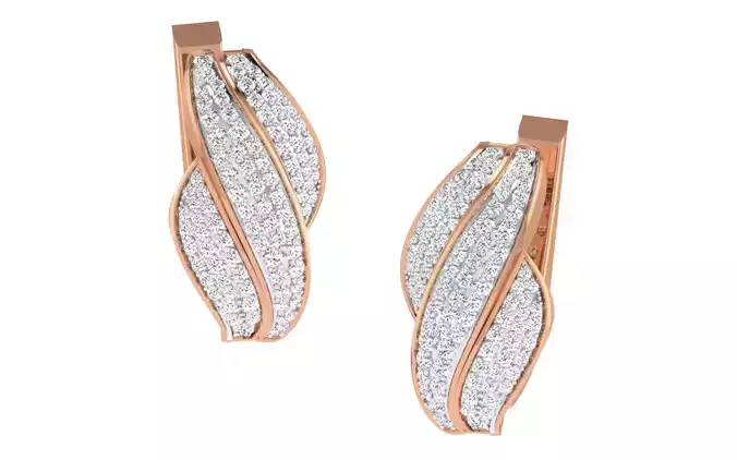 Women earrings 3dm render detail