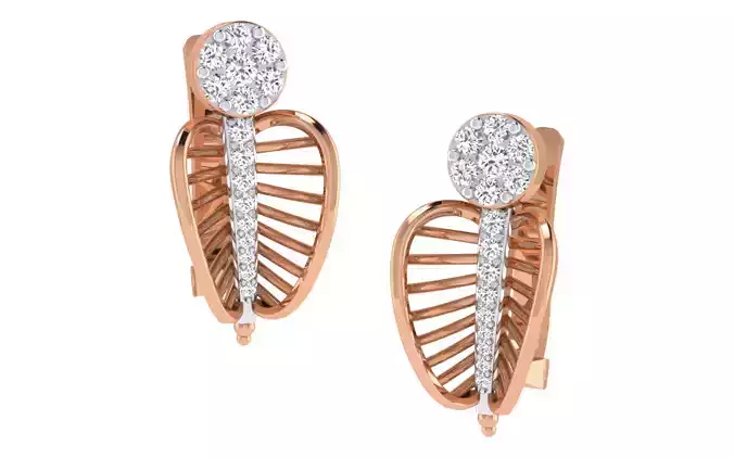 Women earrings 3dm render detail