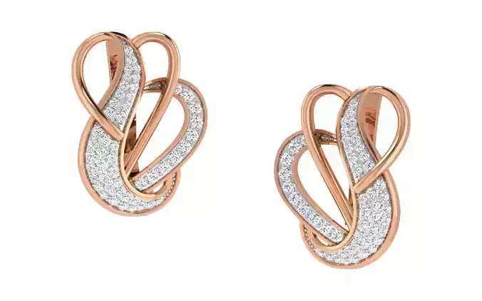 Women earrings 3dm render detail