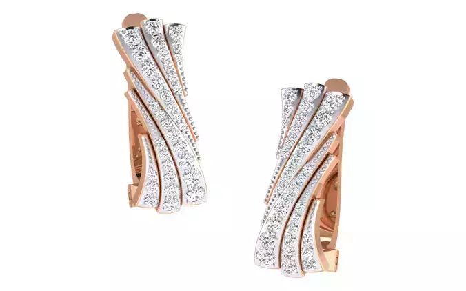 Women earrings 3dm render detail