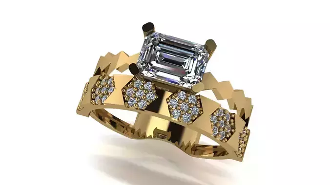 Ring wedding ring two in one engagement assembled 84