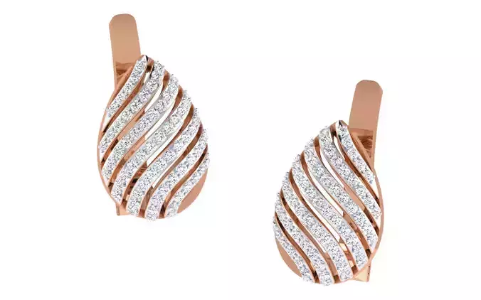 Women earrings 3dm render detail