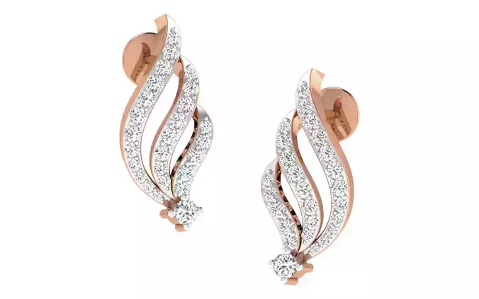 Women earrings 3dm render detail