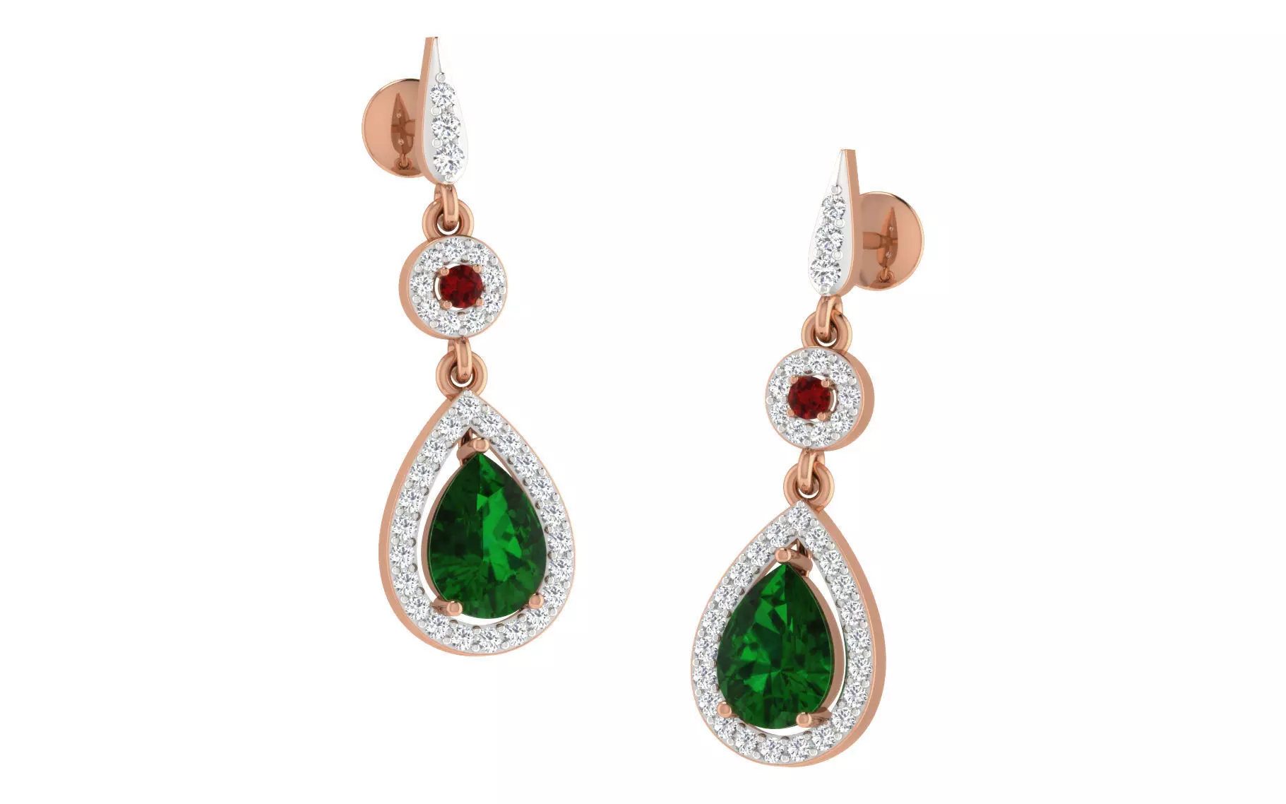 Women earrings 3dm render detail 3D print model_0