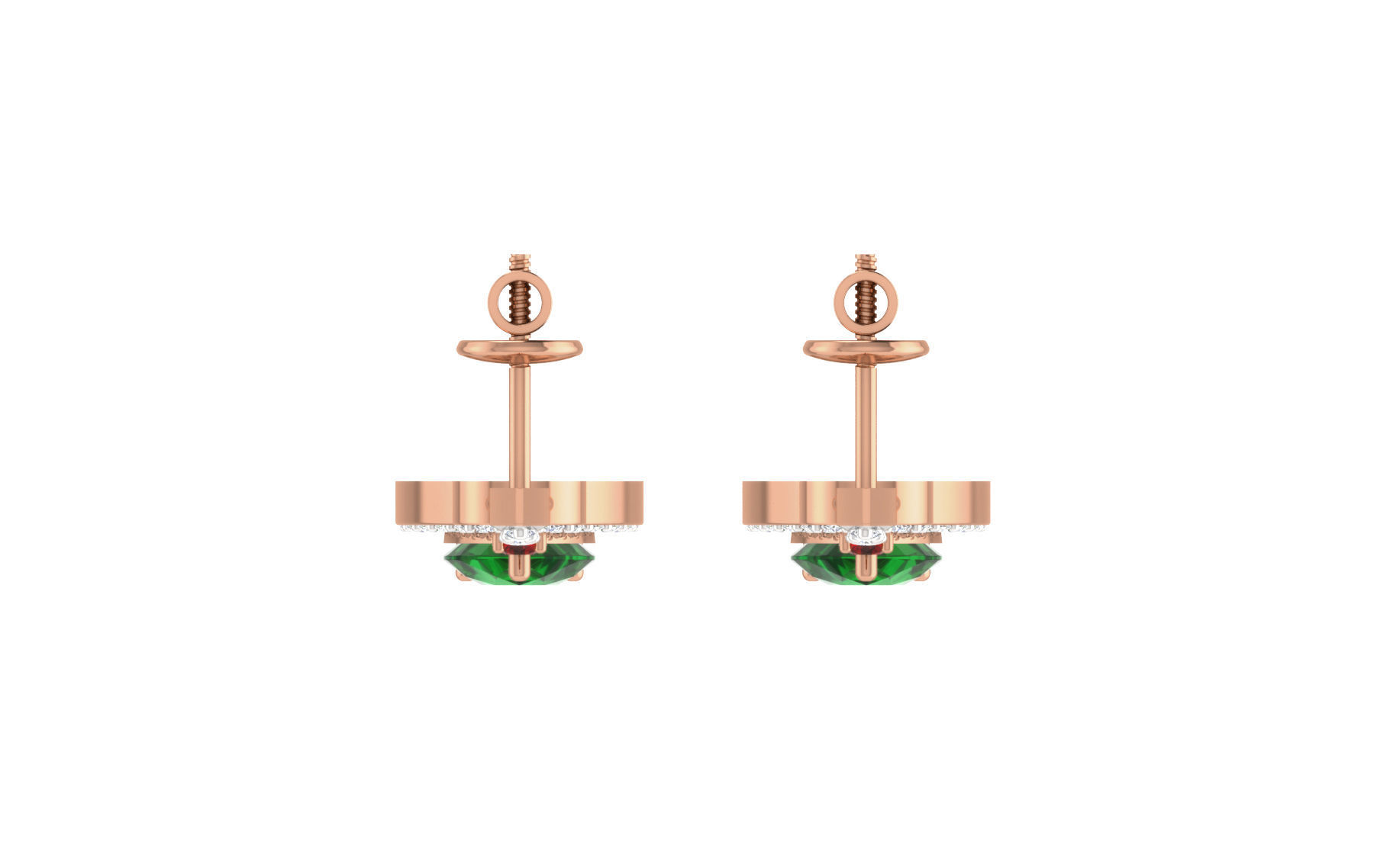 Women earrings 3dm render detail 3D print model_4