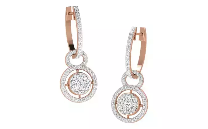 Women earrings 3dm render detail