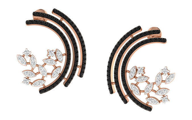Women earrings 3dm render detail 3D print model