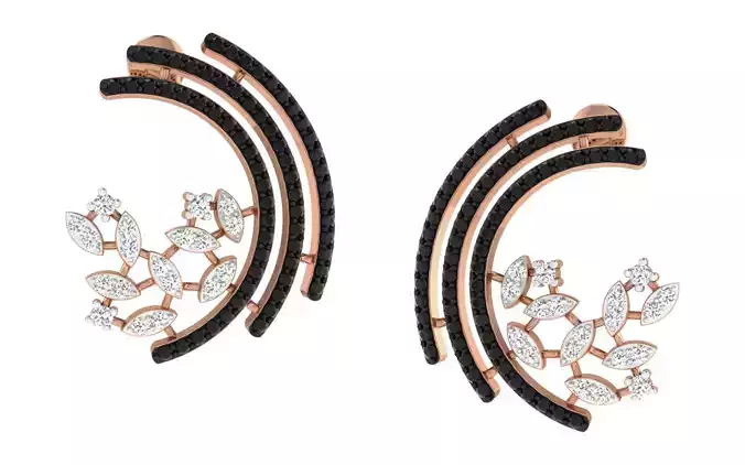 Women earrings 3dm render detail