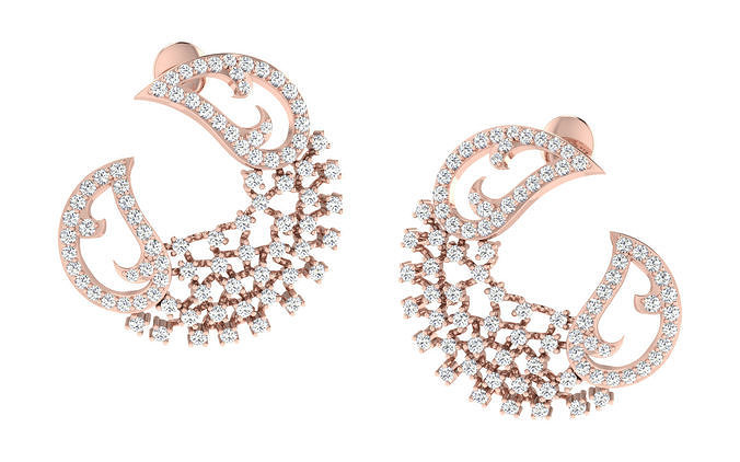 Women earrings 3dm render detail 3D print model